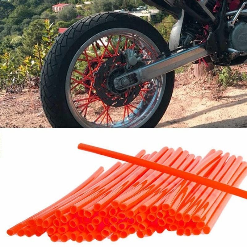 72Pcs Wheel Spoke Wrap Sleeves Mountain Bike Bicycle MTB Wraps
