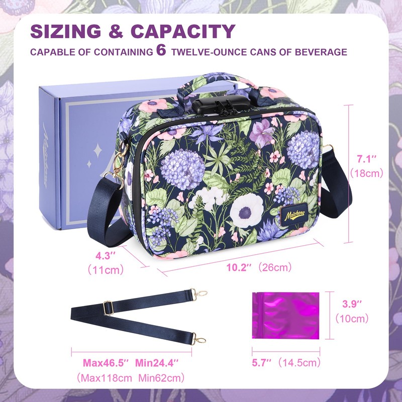 MAICHENG Smell Proof Bag With Combination Lock, Large Stash Box,