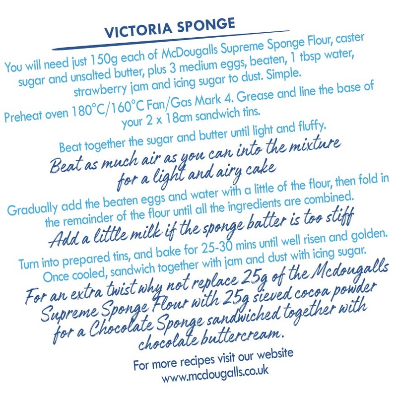 McDougalls Supreme Sponge Self-Raising Flour, 1 kg Bag (Pack of