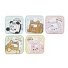 Marushin 1985000100 Mini Towels, Set of 5, Yukinamiharai Bus, Character,