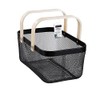 Box Sweden 40x25x17cm Mesh Home Storage Basket/Organiser w/Wooden Handle Black
