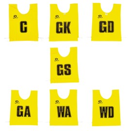 Optimum Mesh Netball Training Bibs -Perfect for Netball, Football, Rugby - Juniour Size. Pack of 7, Yellow