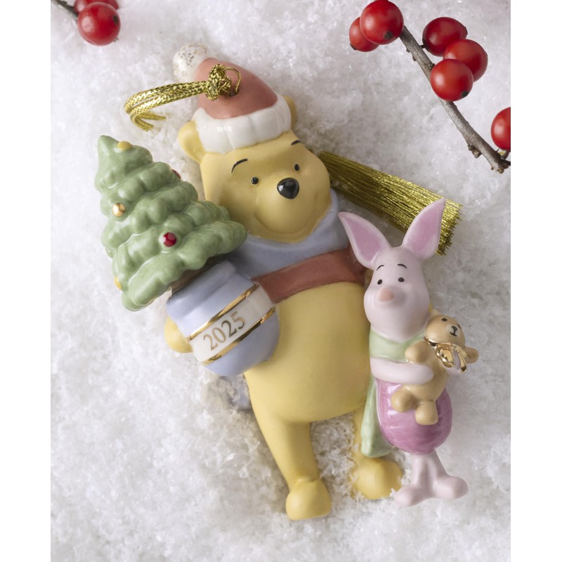Lenox Ornament, 2025 Winnie The Pooh & Piglet Christmas Ornament,