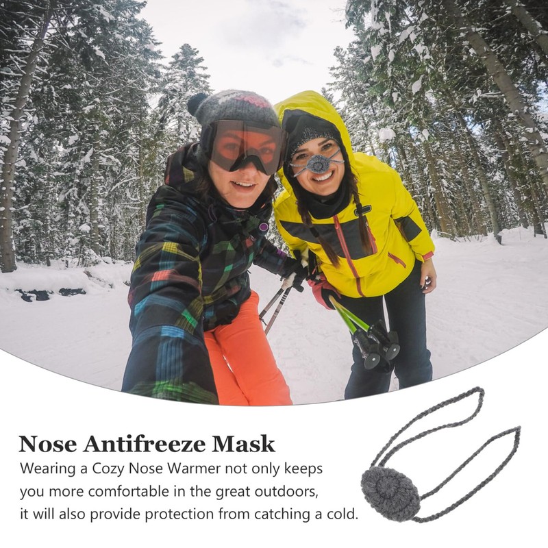 LIFKOME Winter Nose Warmer, Wool Nose Protector Cold Weather Nose