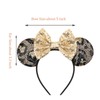 Mouse Ears Bow Headbands Glitter Party Decoration Cosplay Costume for