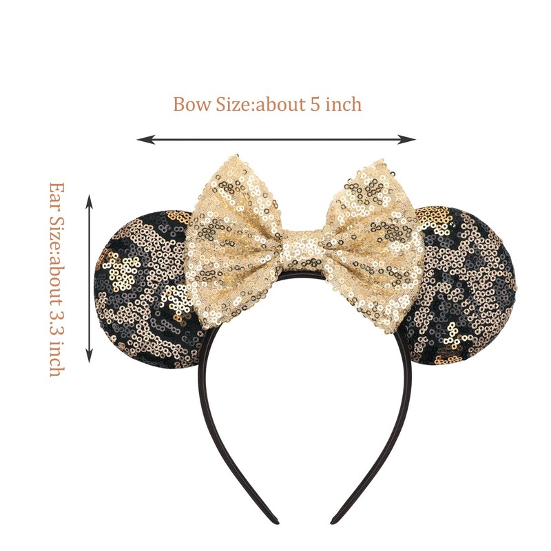 Mouse Ears Bow Headbands Glitter Party Decoration Cosplay Costume for