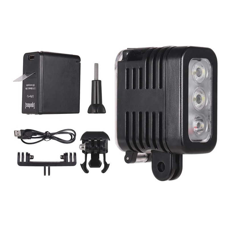 Waterproof LED Video Light Diving Light 5500-6000K 300Lux Underwater 30m