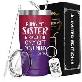 SpenMeta Sisters Gifts from Sister - Birthday Gifts for Sister - Being My Sister is The Only Gift You Need - Big Sister Gift - Funny Christmas, Mothers Day Gifts - Vacuum Insulation Tumbler Cup