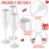 Domensi 40 Pcs Champagne Flutes Bulk 6 oz Christmas Acrylic