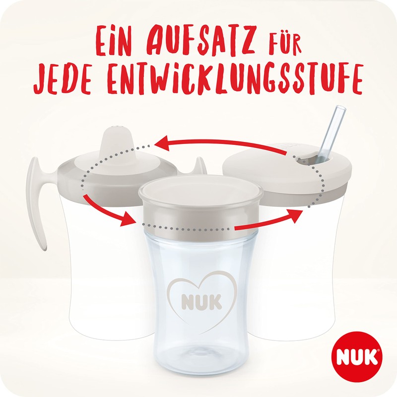 NUK 3-in-1 Learning to Drink Set with Trainer Cup Sippy