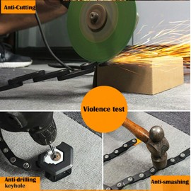 Folding Bike Lock, Bike Chain Lock, Heavy Duty Alloy Steel, Bicycle Foldable Lock with Mounting Bracket, Anti-Theft Strong Security, with 3 Keys, 79cm/31inch