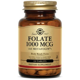 Solgar Folate 1000mcg as Metafolin 120 Tablets