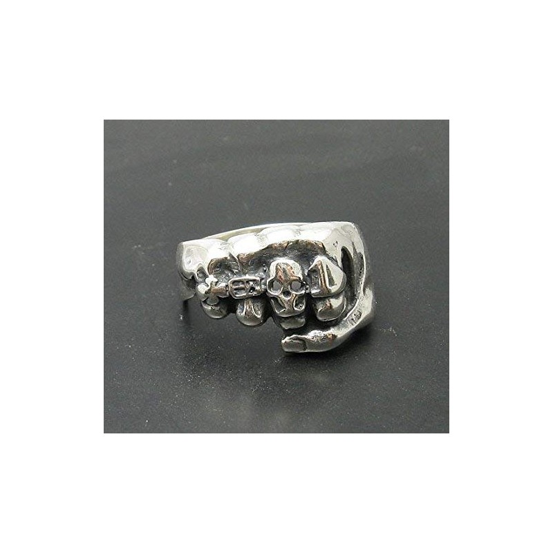 Sterling silver biker ring solid 925 Fist R000740