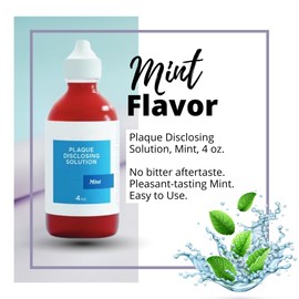 Generic Disclosing Solution for Teeth 4 oz.- Mint Flavor, Plaque Disclosing Mouthwash Easy to Use, Effective Alternative to Dental Disclosing Tablets