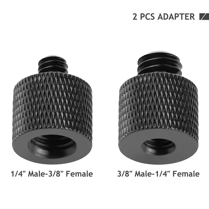 Frgyee Threaded Adapter 3/8 to 1/4 Camera Thread Screw Adapter