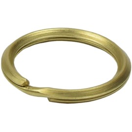 Brass Double Key Ring Set of 10 Key Chain Parts Double Ring Mountain Cut Solid Fabric GOLD OUTER DIAMETER 25 mm Inner Diameter 20 mm