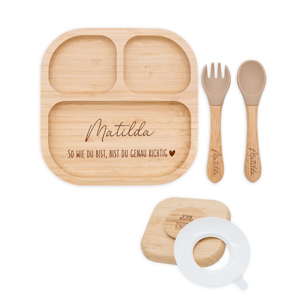 Bärenfreunde® - Personalised Baby Plate with Suction Cup - Practical