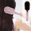 Framendino, 1 Pack Pink Bling Hair Brush RhinestoneCompact Comb Detangle