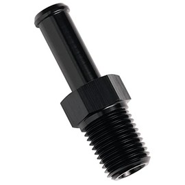 Podavelle 1/4 NPT Male to 3/8" Hose Barb Fitting Adapter Nipple Straight Aluminum Black