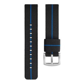 ibenifit Nylon Watch Strap 20mm 22mm, Quick Release Military Elastic Band, Two-Piece Waterproof Replacement Wristband for Men & Women
