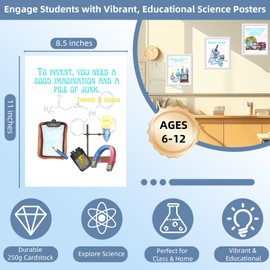 Science Posters for Classroom – Educational Science Classroom Decor for Middle School – Must-Have Learning Posters & Science Supplies for Science Classrooms