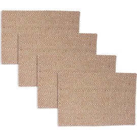 Heavenera Set 4 Manteles Individuales Platos Mesa Tejido Tela 48x33cm