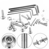 1430 Piece M2 M3 M4 M5 Screw Set, Silver Allen