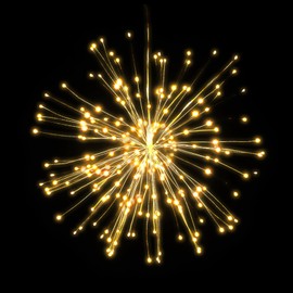 4PCS Fireworks Light 150 LEDs Christmas String Lights with Remote Control Decorative Hanging Starburst Lamp for Indoor Outdoor Home Parties Wedding Yard Garden