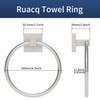 RUACQ Towel Ring for Bathroom 2pcs,Square Base Hand Towel Holder
