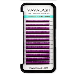 Colored Lash Extensions 0.07mm DD Curl Violet Individual Volume Lashes Extensions 8-15 Mix Length Color Eyelash Extensions for Salon (Violet 0.07-DD, 8-15mm)