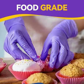 Jointown Basic Nitrile Exam Gloves, Medical Voilet Blue Purple Gloves Disposable Latex Free Powder-Free For Exam, Food Prep Cleaning, Large Case Of 1000, L, NGPF1036