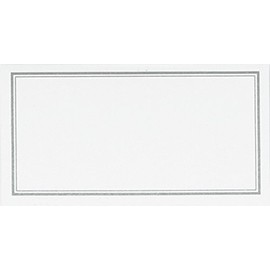 C.R. Gibson White and Silver Table Place Cards for All Occasions, 20 pc, 3'' W x 1.75'' H