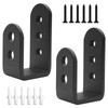 2 Pack Heavy Duty 2x4 Door Barricade Brackets Steel U
