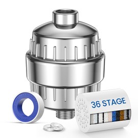 VOXON 36-Stage Shower Filter, 99.99% Removal for Chlorine, Fluoride, Heavy Metals, Shower Head Filter for Hard Water Reduces Dry Itchy Skin Dandruff Eczema Improves Skin Hair