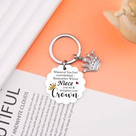UIWIHHP Niece Gifts from Auntie Uncle Cute Niece Keychain Gifts for Nieces Adult Unique Birthday Christmas Gift for Niece From Aunt Cool Stuff Inspirational Gift for Women Teen Girls