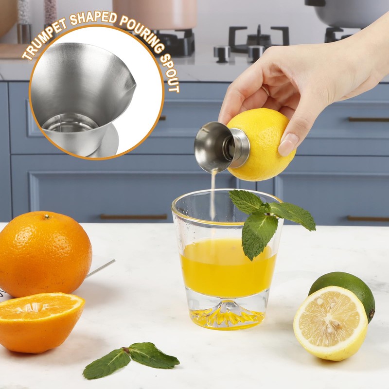 KAYCROWN 18/8 Stainless Steel Manual Lemon Juicer Squeezer, Easy Squeeze