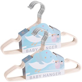 felicitations Baby Hangers, Non-Slip Hangers, Baby 20 Pieces, Height 23.6 - 47.2 inches (60 - 120 cm), Kids Hanger Set (20 Pieces, Beige)