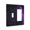 2-Gang 1-Toggle 1-Decorator/GFCI Combination Wallplate Raindrops Purple Black Rose Blooming