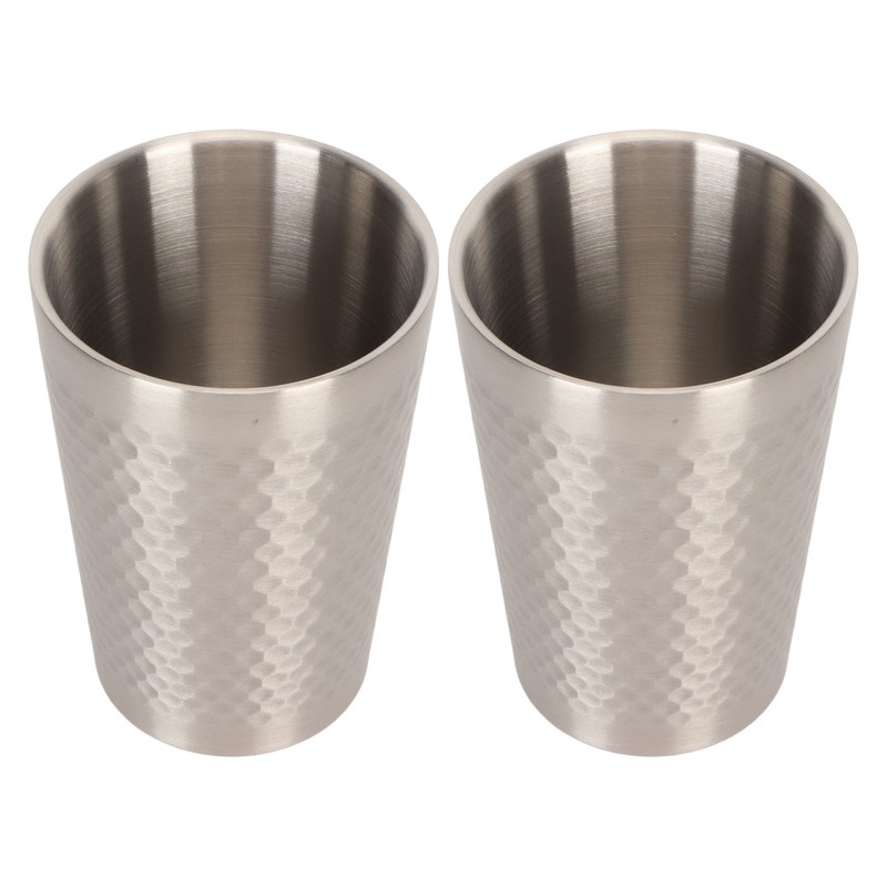 2pcs 304 Stainless Steel Cup 350ml Durable Multipurpose Water Coffee