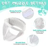 Hillban Cat Muzzle for Grooming with 4 Silicone Boots Breathable