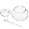 Frcctre Set of 2 Glass Sugar Bowl with Spoon and