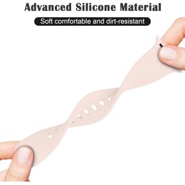 Amzhero Fitness Tracker band 16MM for D26，Soft Silicone Replacement Sport Accessory Strap Wristband starlight