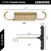 LUDACOO 8.5" Trampoline Springs, Heavy Duty Stainless Steel Trampoline Accessories