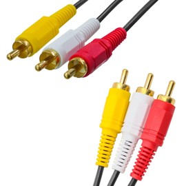 KKLM Video Cable AV Cable 3RCA Video Cable AV Cable 1.5M Red White Yellow Cable for TV Interconnect with AV Interface Devices