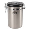 Coffee Canister 1800ml 304 Stainless Steel Window Design One Way