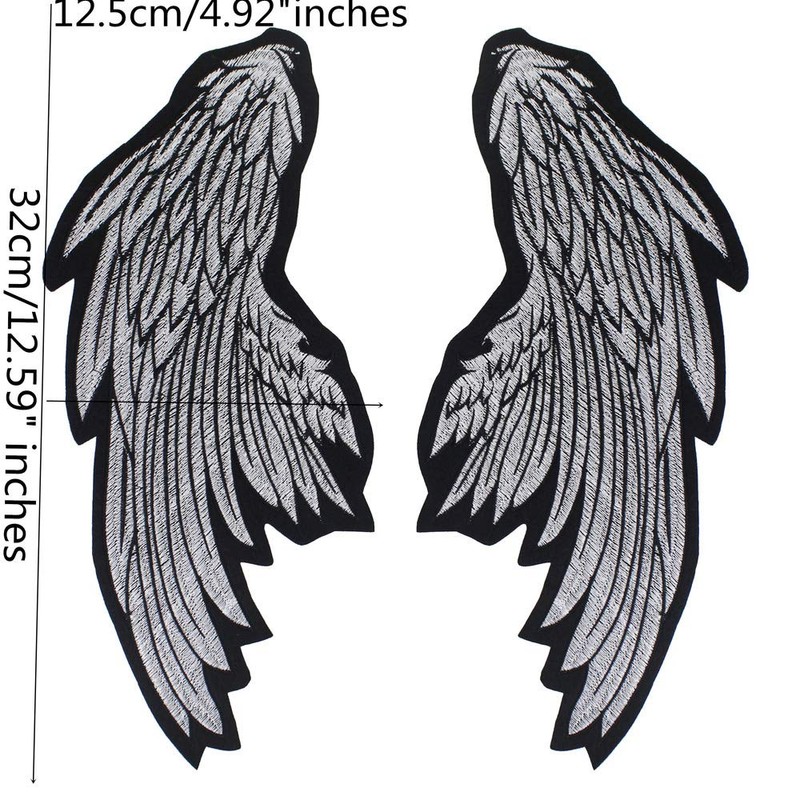 PaEmbro Angel Wing Patches Embroidered Fabric Patches Iron On Patch