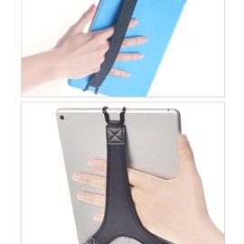 Security One-Hand Strap Holder, Non-Slip Hand Strap Grip Holder for Tablets Pro (Black, 2 * 20cm)