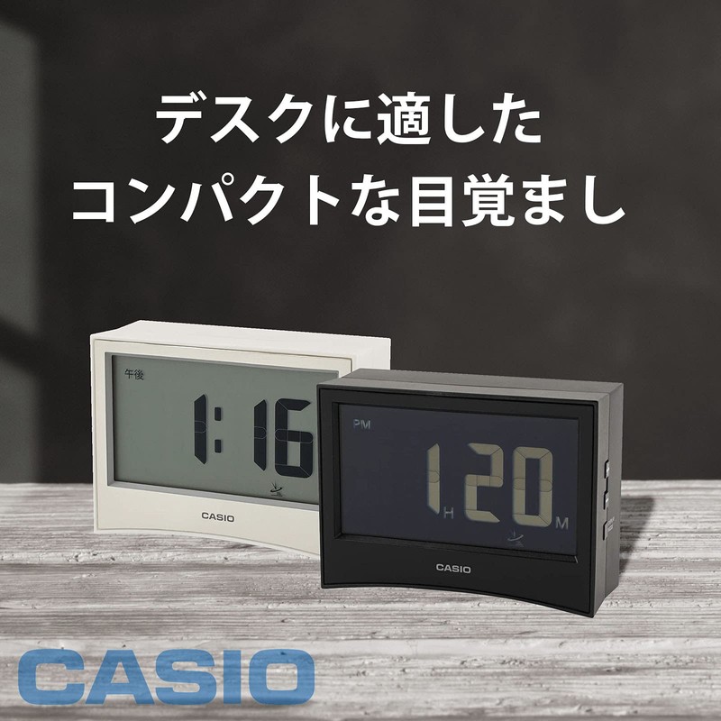 CASIO DQD-S01J-7JF Alarm Clock, Radio, White, Digital, Temperature, Humidity, Calendar,