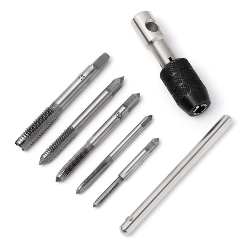 6Pcs Ratchet T-Handle Tap Holder Tap Wrench Metal Working Metric