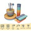 OMNIRA Unbreakable Wheat Straw Dinnerware Set for 4 (32 PCS)